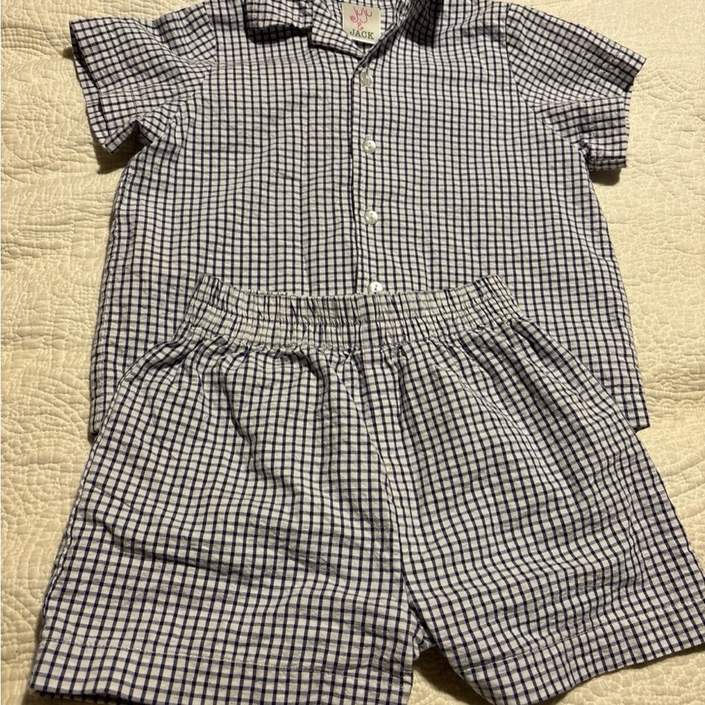 Gingham toddler Pajama Set